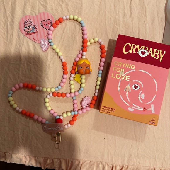 Popmart CRYBABY Crying For Love Series Phone Charm cord - Picture 2 of 5